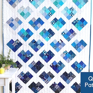 Scrappy Love Heart Quilt Pattern: Modern Scrap Buster (PDF Pattern)