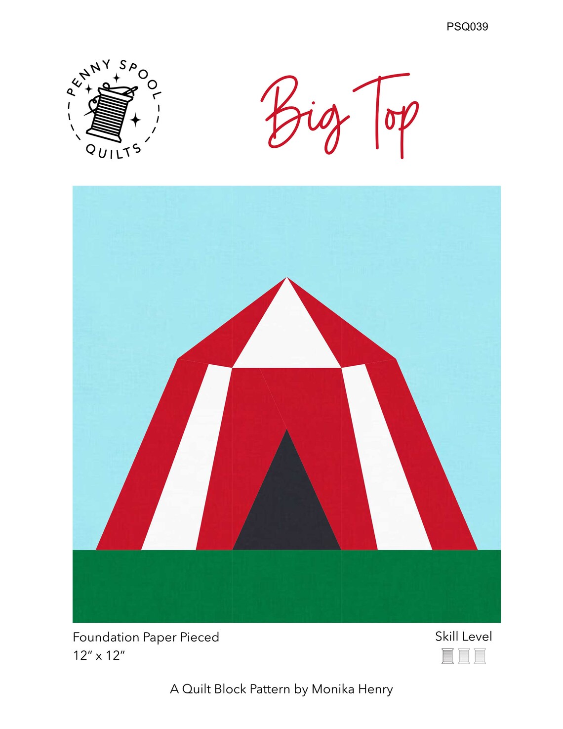 Circus Tent Quilt Block Pattern: Beginner FPP (PDF Pattern) - Etsy