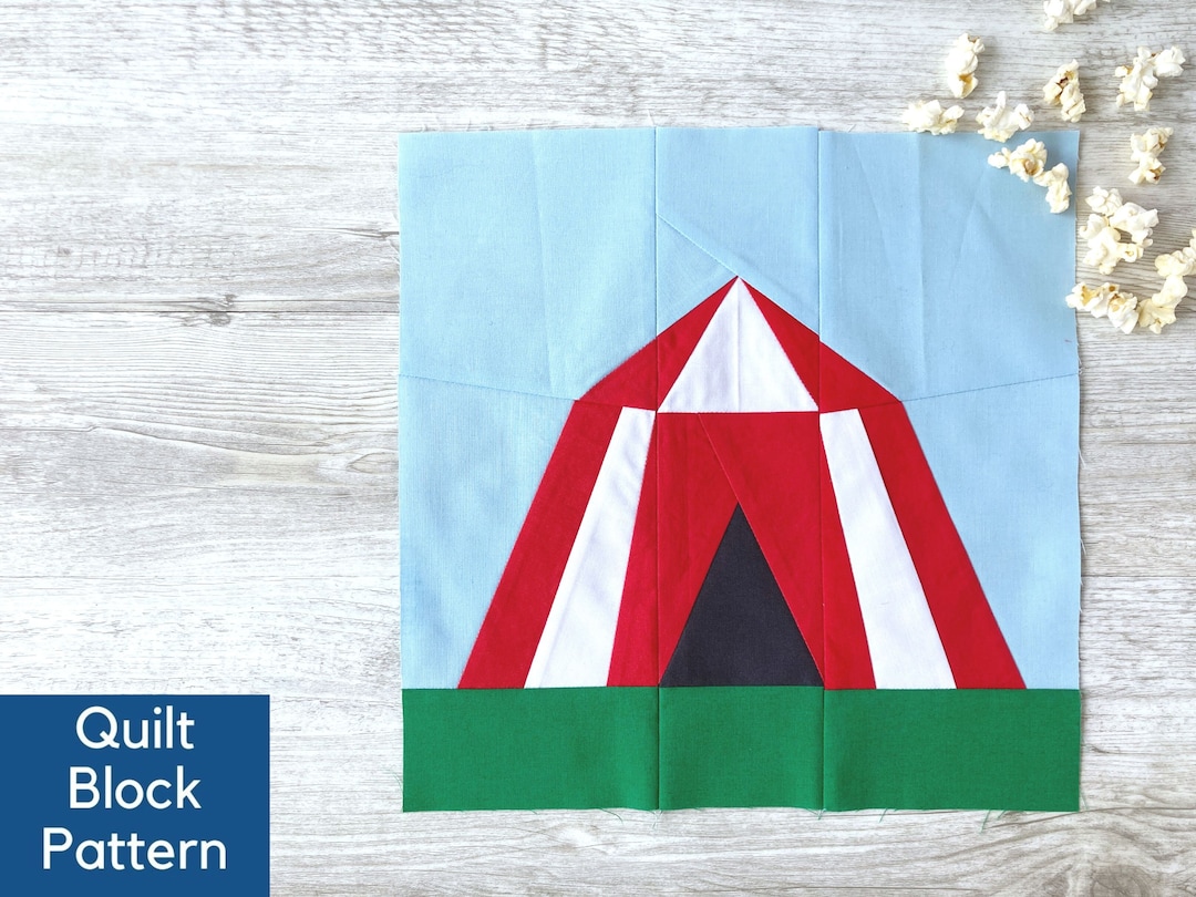 Big Top Quilt Block Pattern Circus Tent Quilt Block Beginner Etsy
