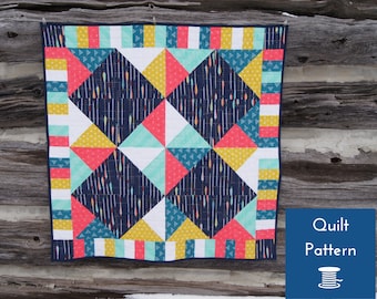 Kanadische Diamanten Baby Quilt Anleitung: Anfänger-freundlich (PDF Pattern)