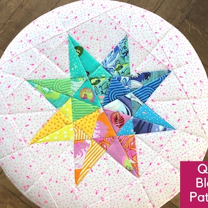 Scrappy Star Pattern, Modern Star Quilt Block, Foundation Paper Piecing, FPP Block Pattern, Advanced Block Pattern, Waldorf Star Pattern