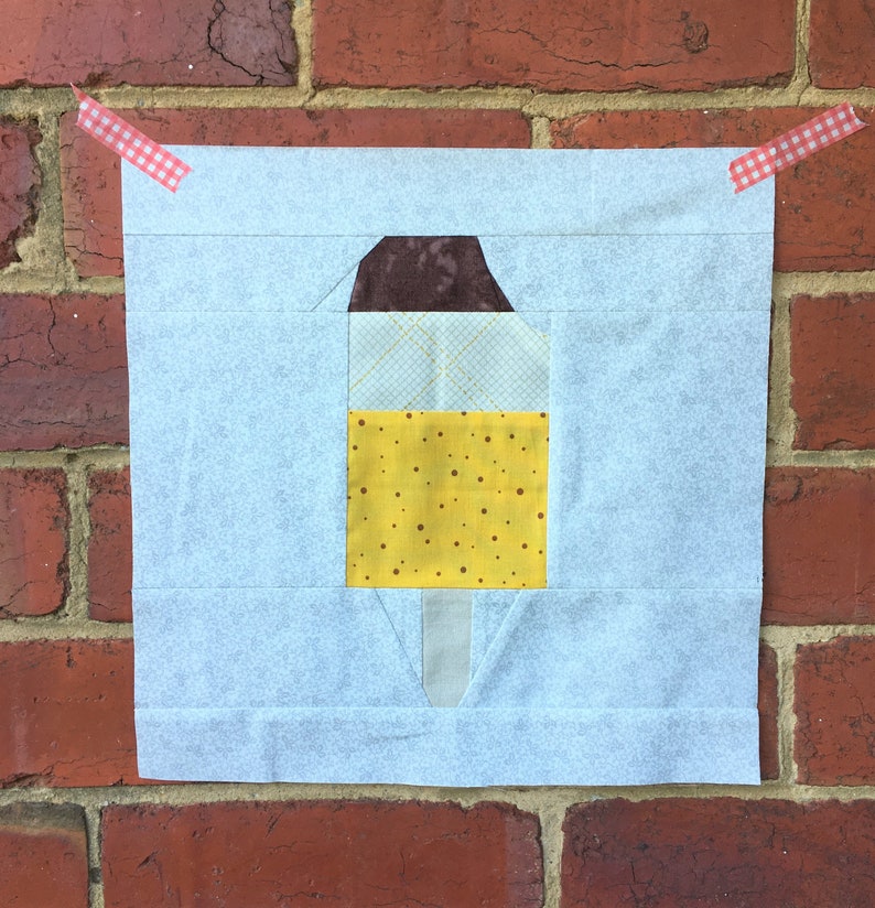Popsicle Quilt Block FPP Block Pattern Modern Foundation Etsy