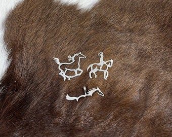 Sterling Silver Horse Necklace- Includes sterling silver chain Choose from 3 styles