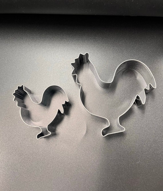 Rooster Chicken Cookie Cutter Set of 2