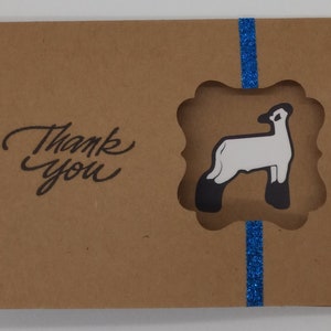Show Lamb Thank You cards 4 pack