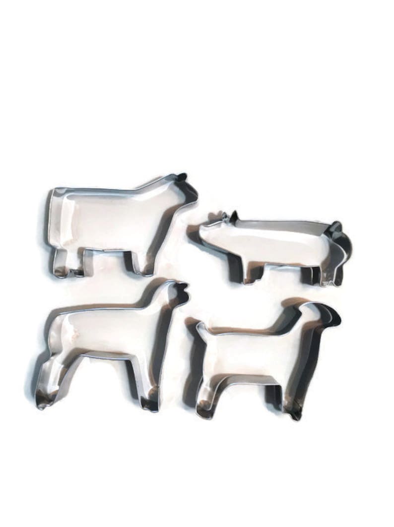 Petite Size Livestock Cookie Cutters Set of 4 Includes Cow Etsy