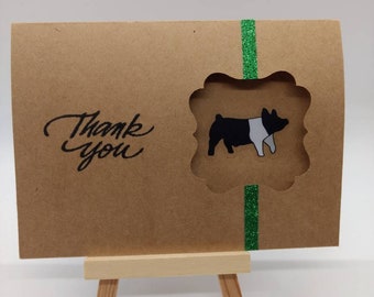 Show Pig Thank you cards 4 pack
