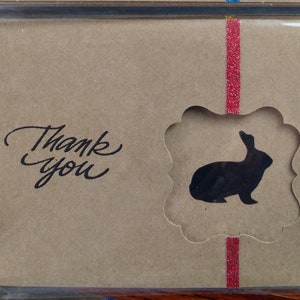 Rabbit thank you cards  4H and FFA buyer gifts Pack of 4