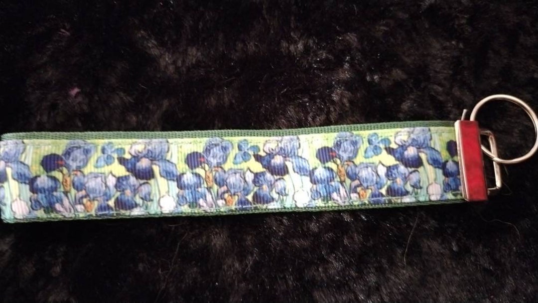 Flower Keychain, Iris Keychain Etsy