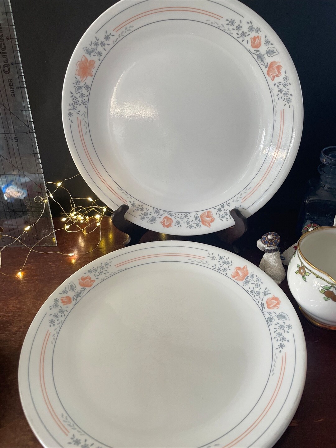 Corning Corelle Apricot Grove USA Made 10.25. Dinner Plates 3 Etsy