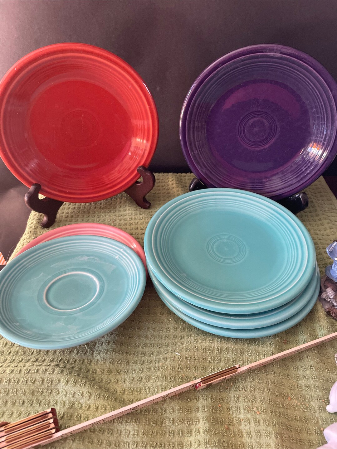Fiesta Ware Assorted Colors Salad Plates and Saucers LLC Leadfree Etsy