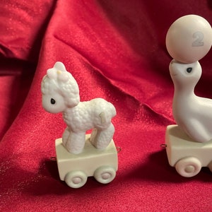 Precious Moments Birthday Train Animals  Ages 1 through 10   Priced per Animal. (Some in  boxes)