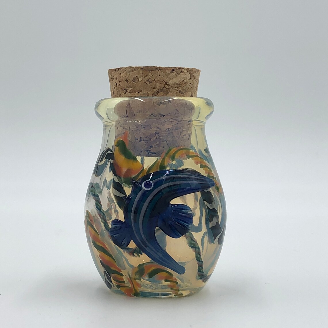 Glass Fish Jar Glass Stash Jar Glass Smoking Jar Hand Blown Etsy