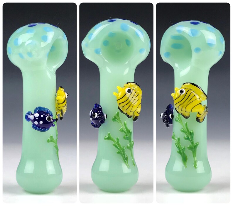 Glass Fish Pipe Glass Smoking Pipe Hand Blown Pipe Glass Etsy