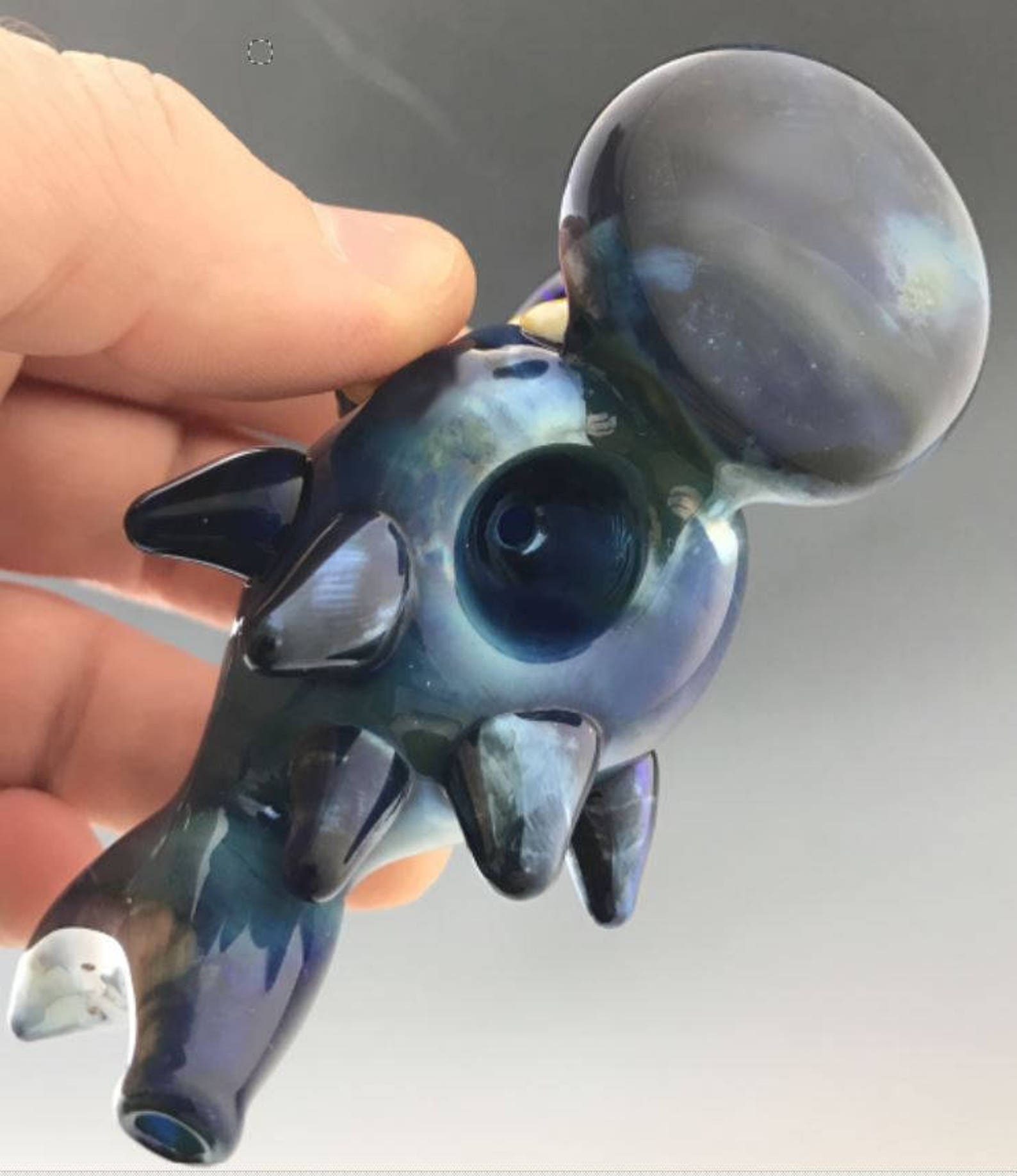 Glass Angler Fish Pipe Glass Smoking Pipe Hand Blown Pipe Etsy