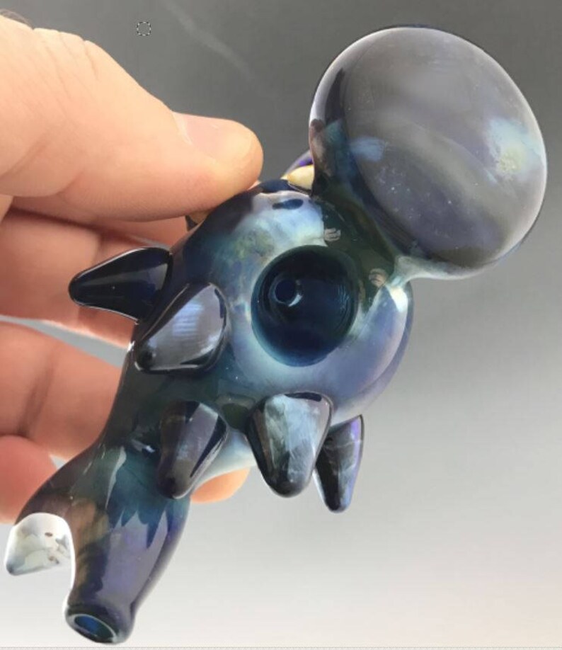 Glass Angler Fish Pipe Glass Smoking Pipe Hand Blown Pipe Etsy
