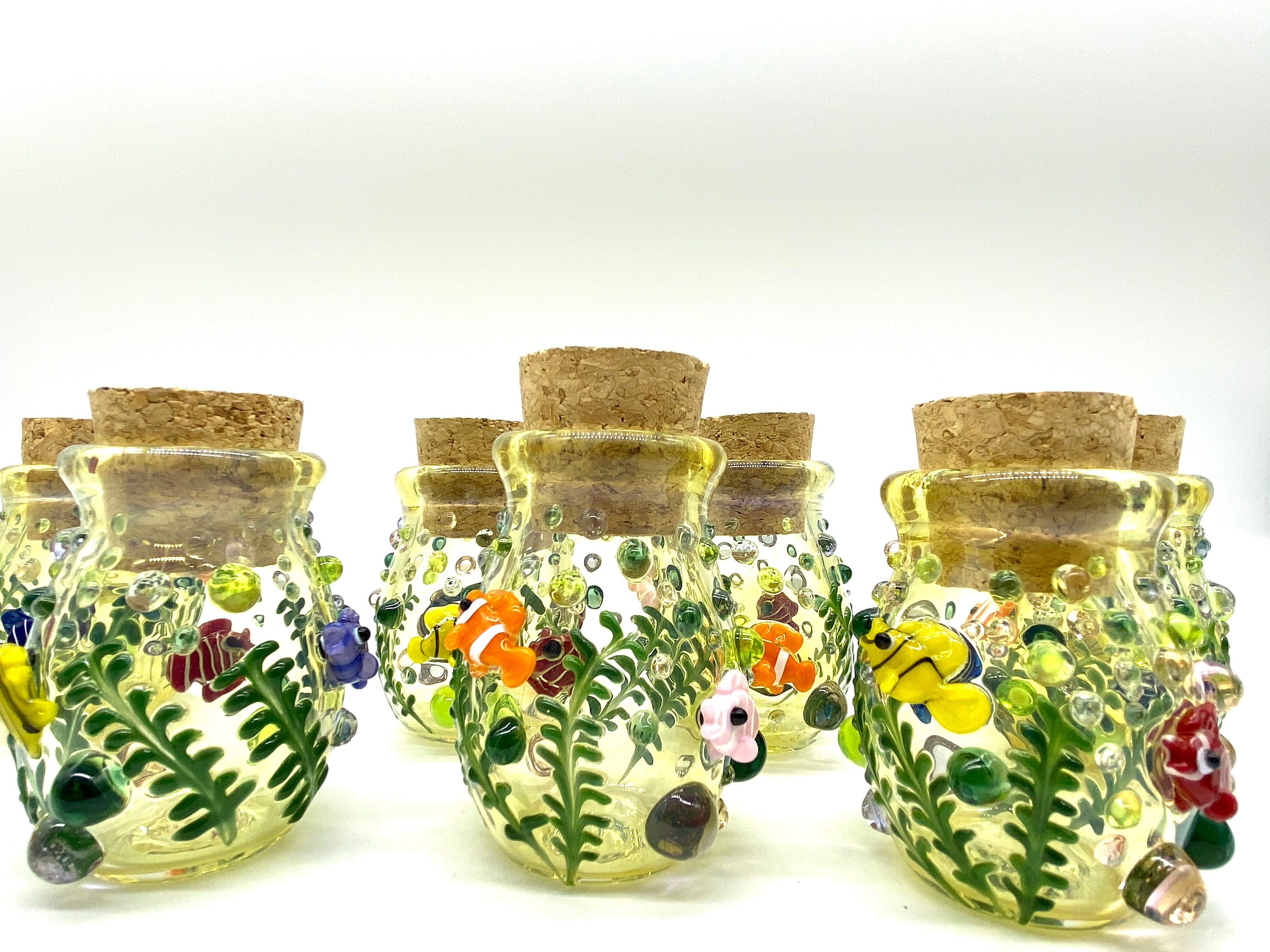 Glass Fish Jar Glass Stash Jar Glass Smoking Jar Hand Blown Etsy