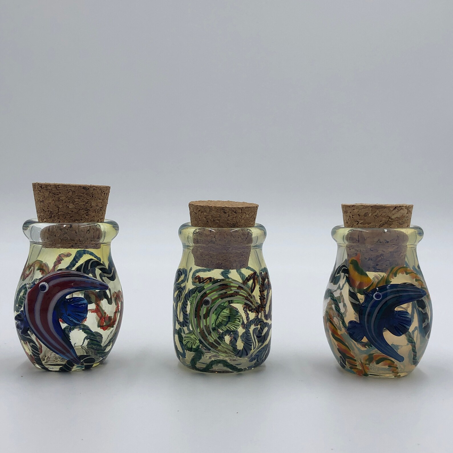 Glass Fish Jar Glass Stash Jar Glass Smoking Jar Hand Blown Etsy