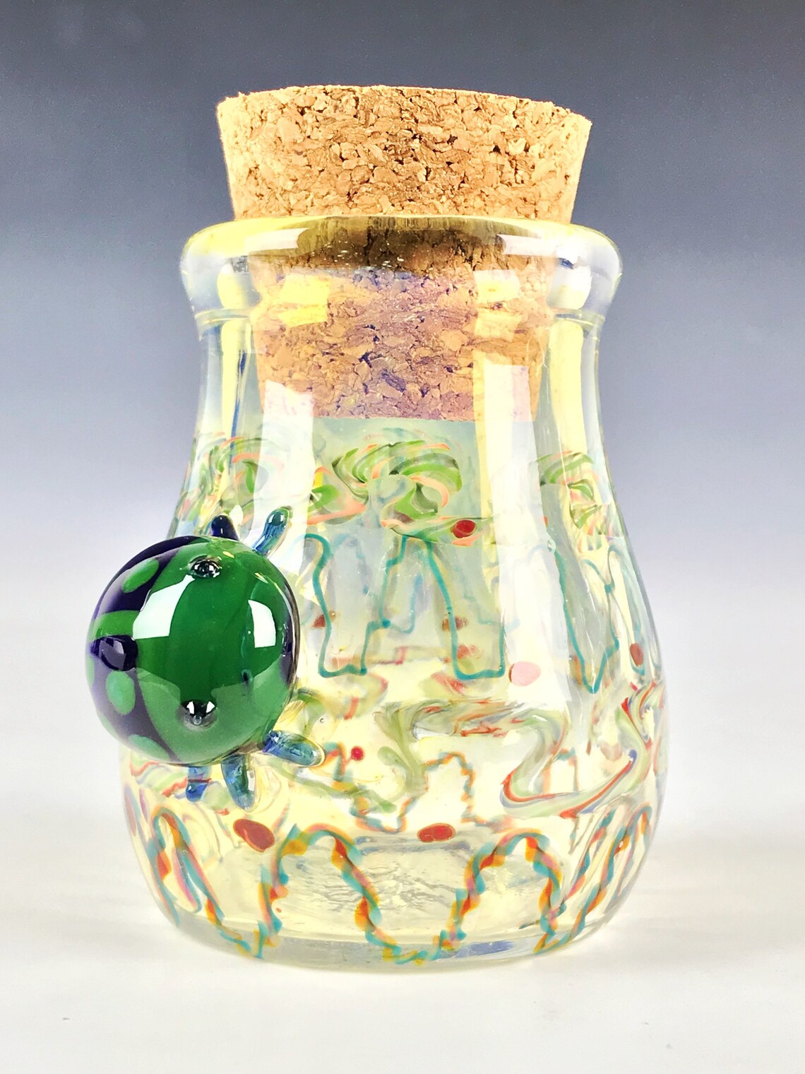 Glass Lady Bug Glass Stash Jar Glass Smoking Jar Hand Etsy