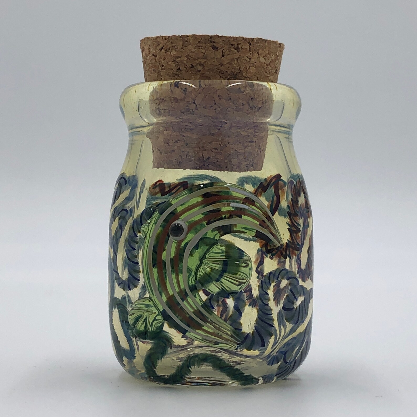 Glass Fish Jar Glass Stash Jar Glass Smoking Jar Hand Blown Etsy