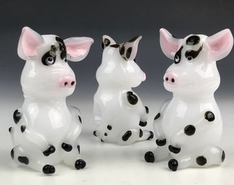 Piggy Hog Glass Tobacco Pipe - H*341