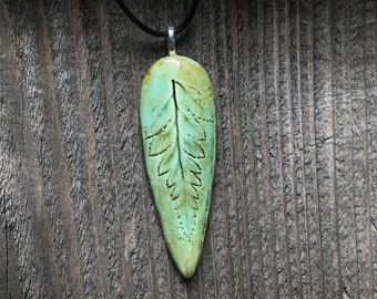 Timeless Nature Ceramic Fern Necklace