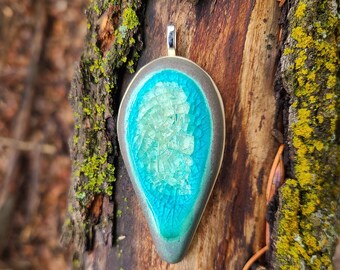 Rain Dancer - Clay and Glass Pendant