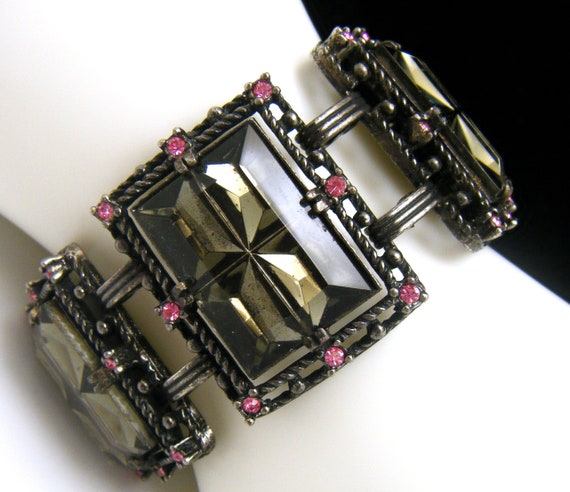 Sarah Coventry Midnight Magic Vintage Bracelet Sm… - image 2