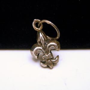 Vintage Sterling Silver Fleur De Lis Charm for Your Bracelet