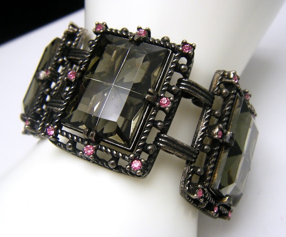 Sarah Coventry Midnight Magic Vintage Bracelet Sm… - image 4