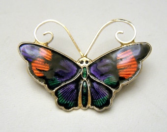 Vintage David Andersen Bird of Paradise Brooch Norway Sterling