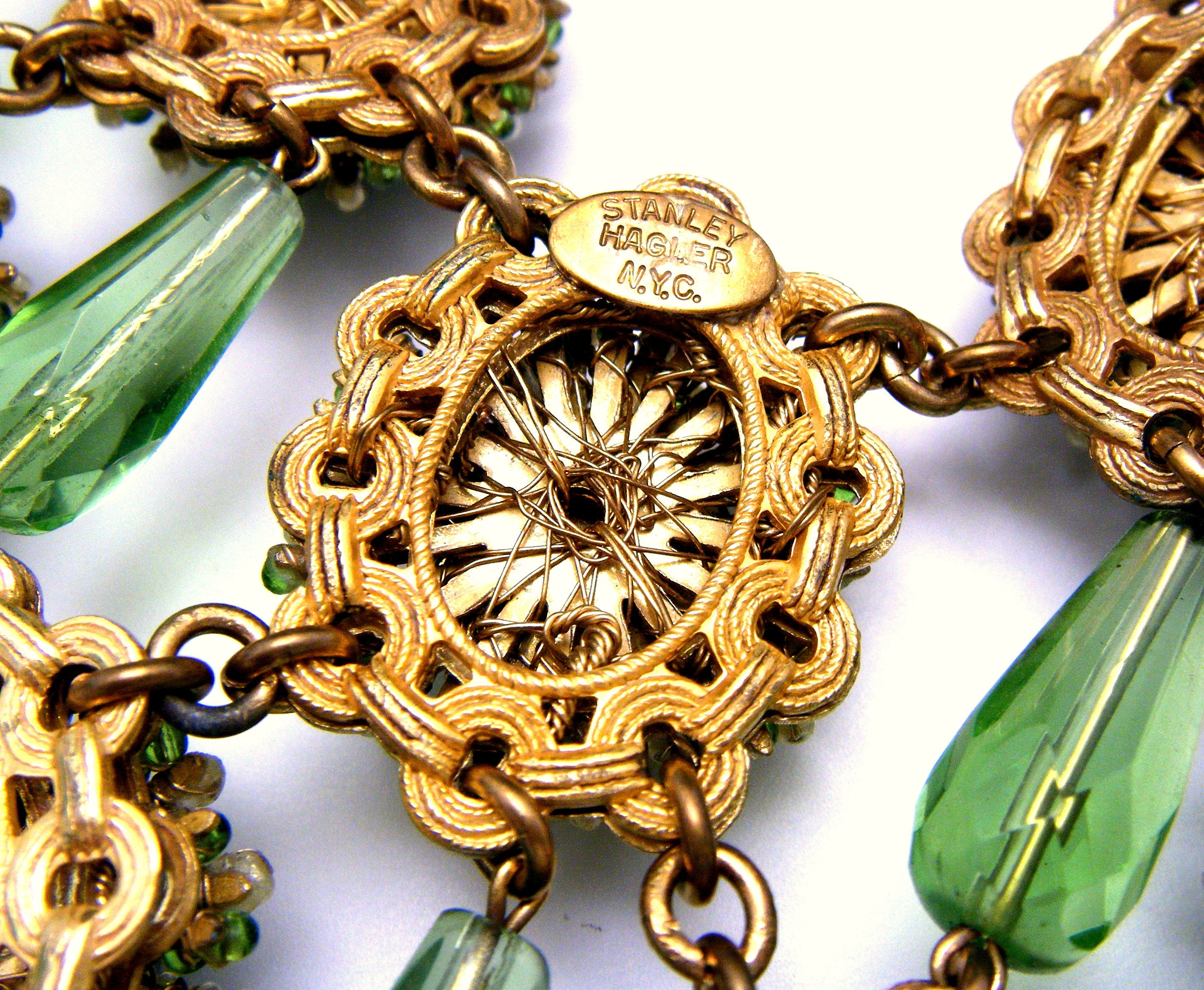 STANLEY HAGLER ネックレス Vintage Stanley Hagler NYC Massive Bib Necklace Dangle Earring Set