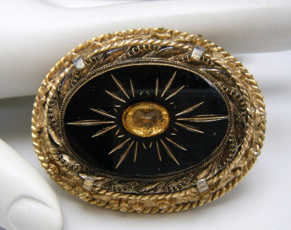 Vintage Sphinx Numbered Victorian Revival Brooch … - image 2