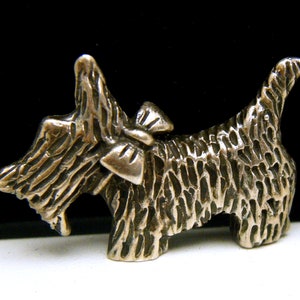 Vintage Sterling Silver Scottie Terrier Dog Pin Vintage Marked AT Mexico 925