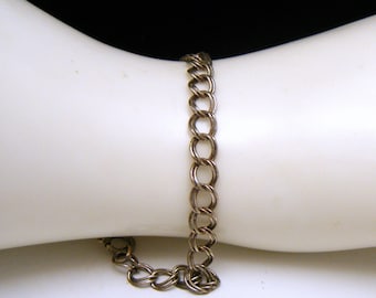 Vintage sterlingzilveren bedelarmband met dubbele schakel