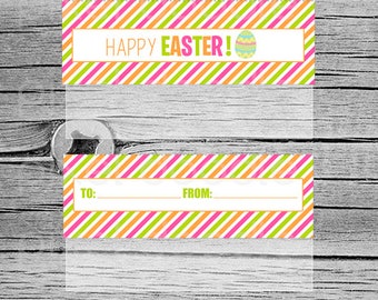 Happy Easter Topper Printables - Goody bag topper - Candy bag topper - Digital - Instant Download - Kids party - Easter Egg - Spring