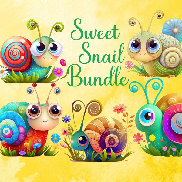 Fairy Snail PNG Bundle: Whimsical and Enchanting Graphics for Your Creative Projects