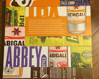 Collaged Craft Beer Ticket Stub Album - 60 stubs with MUSIC STAFF paper