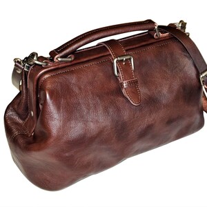 Echtleder Doktortasche Damen - Schiffe nach USA (Duty Paid) - Doktortasche Crossbody - Crossbody Geldbörse - Vintage Style Leder Doktortasche