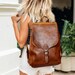 Leather Backpack Women, Leather Backpack Purse, Backpack Women, Backpack Purse, Brown Leather Backpack, Leather Rucksack, Sac Dos Cuir Femme