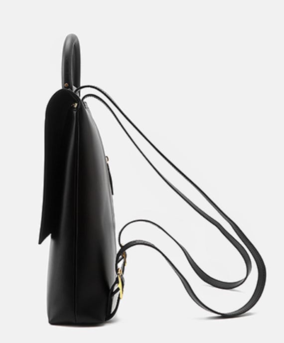 Minimalist Vegan Leather Laptop Backpack: Eco-friendly  display picture 1