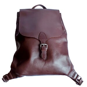 Leather Backpack Women, Leather Backpack Purse, Backpack Women, Backpack Purse, Brown Leather Backpack, Leather Rucksack, Sac Dos Cuir Femme image 7