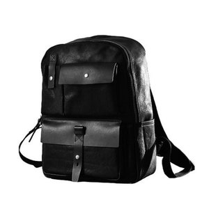 Leather Backpack Diaper Bag, Leather Backpack Women, Leather Backpack Men, Genuine Leather Backpack, Large Capacity Leather Backpack. image 2