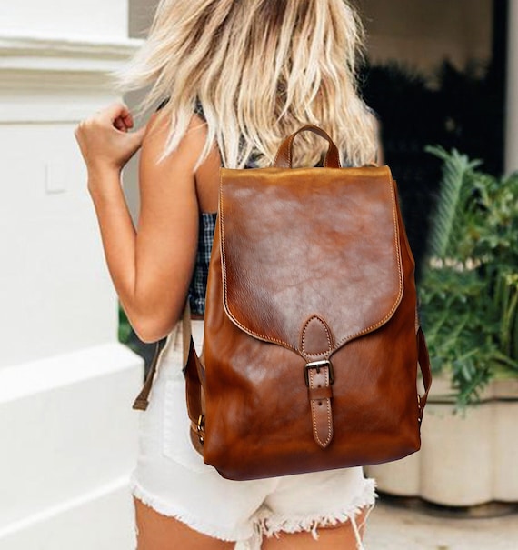 Leather Backpack Purse Women Designer Backpacks SX586 | MoshiLeatherBag -  Handmade Leather Bag Manufacturer