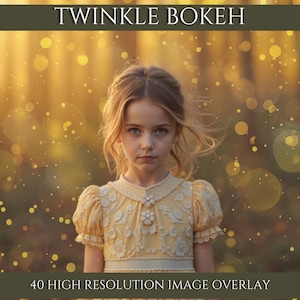 Golden glow overlays, Twinkle light overlays, Shimmer bokeh overlays, Sparkle effects, Glitter effects, Sparkling overlays.