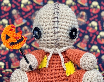 Halloween creepy burlap boy Crochet Horror Doll