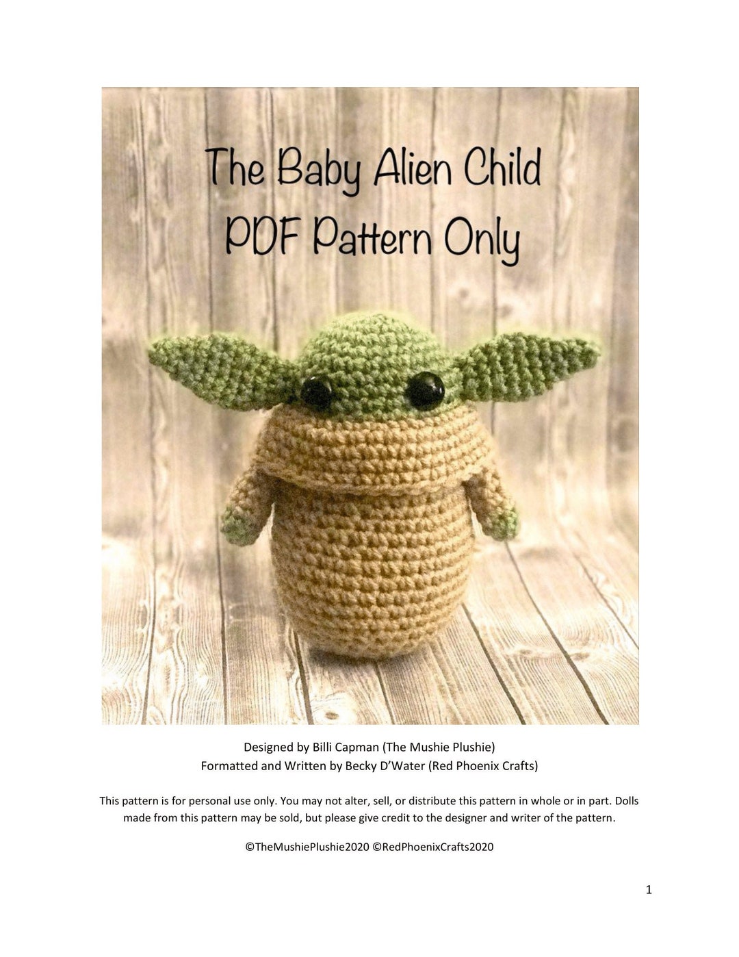 The Baby Alien (digital Pattern Only) - Etsy