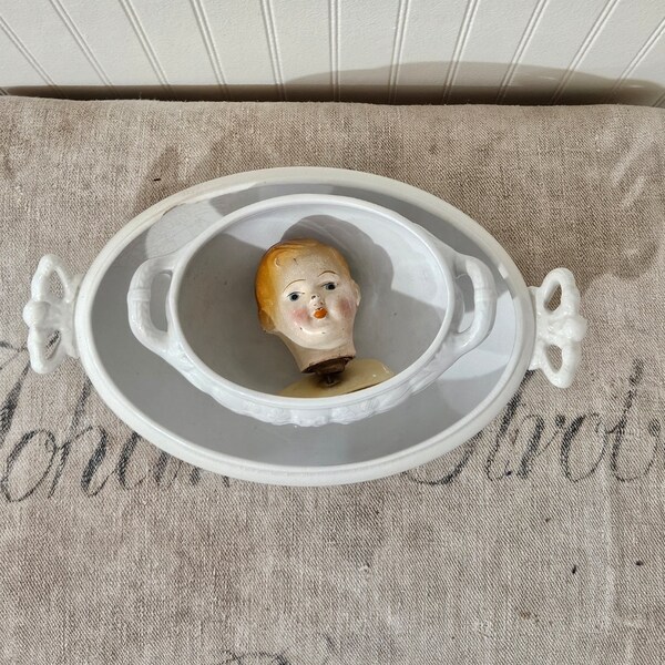 Little boy bisque doll head