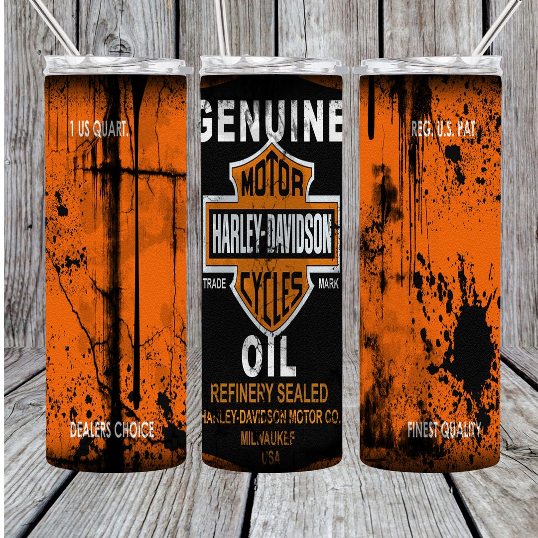 Harley Davidson Motor Oil 20oz Stainless Steel Insulated Etsy