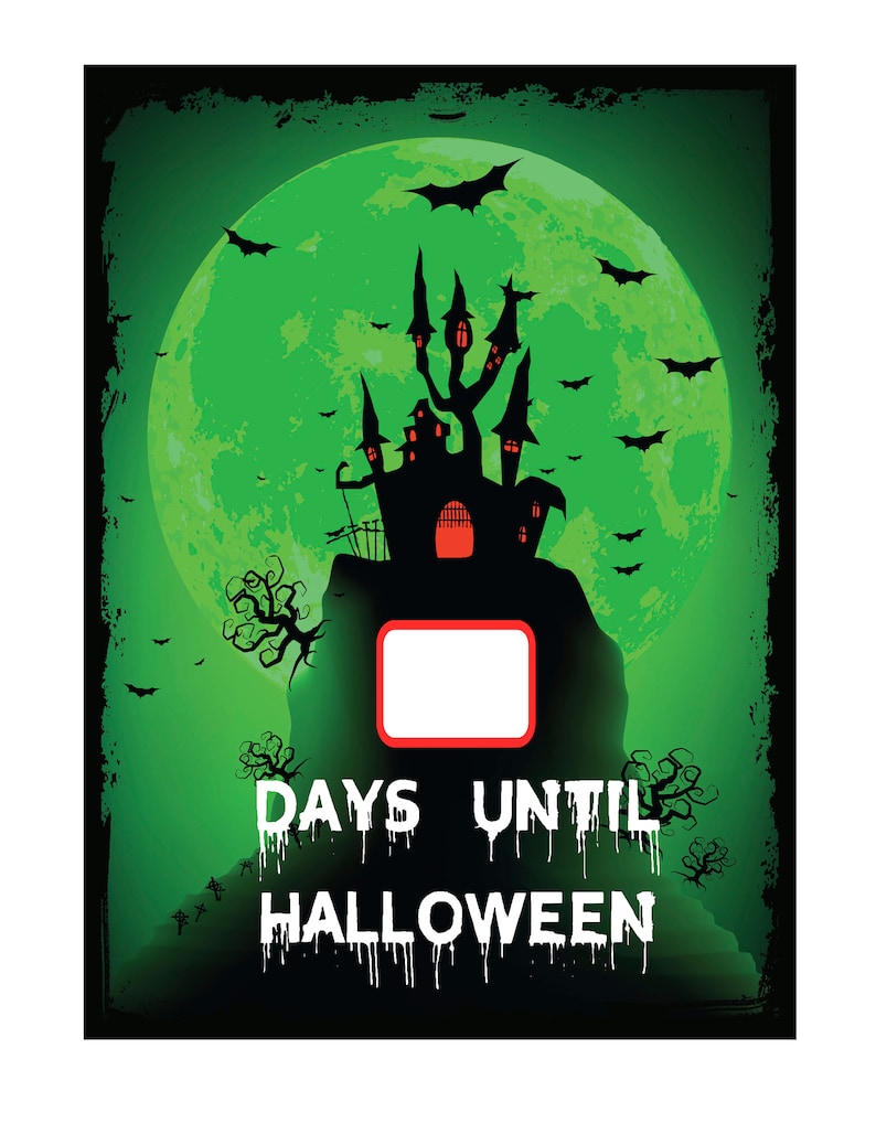 Countdown to HALLOWEEN Dry Erase Board. Spooky Haunted House Etsy